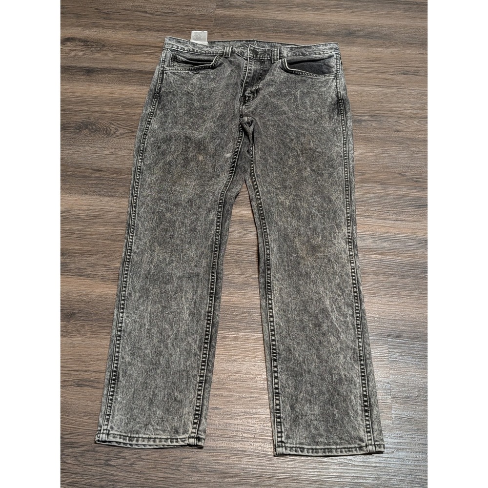 Levis 511‎ Slim Fit Jeans Mens 34x30 Gray Acid Wash Denim Pants 04511-2661